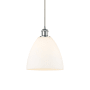 Innovations Lighting Bristol 9" Wide Mini Pendant Polished Chrome / Matte White