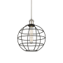 Innovations Lighting Lake Placid 10" Wide Cage Pendant with Shade Polished Nickel / Matte Black