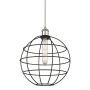 Innovations Lighting Lake Placid 12" Wide Cage Pendant with Shade Polished Nickel / Matte Black