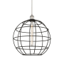 Innovations Lighting Lake Placid 16" Wide Globe Cage Pendant with Shade Polished Nickel / Matte Black