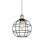 Innovations Lighting Lake Placid 8" Wide Cage Mini Pendant with Shade Polished Nickel / Matte Black