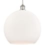 Innovations Lighting Athens 14" Wide pendant with Shade Polished Nickel / Matte White