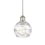 Innovations Lighting Athens 6" Wide Mini Pendant Clear Deco Swirl / Polished Nickel