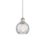 Innovations Lighting Athens 6" Wide Mini Pendant Polished Nickel / Clear Water Glass