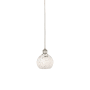 Innovations Lighting White Mouchette 6" Wide Suspension Mini Pendant Polished Nickel