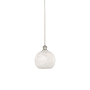 Innovations Lighting White Mouchette 8" Wide Suspension Mini Pendant Polished Nickel