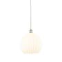Innovations Lighting White Venetian 14" Wide Suspension Pendant Polished Nickel