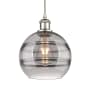 Innovations Lighting Rochester 8" Wide Mini Pendant with Shade Polished Nickel / Light Smoke