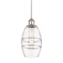 Innovations Lighting Vaz 6" Wide Mini Pendant with Shade Polished Nickel / Clear
