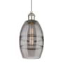Innovations Lighting Vaz 6" Wide Mini Pendant with Shade Polished Nickel / Light Smoke