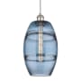 Innovations Lighting Vaz 8" Wide Mini Pendant with Shade Polished Nickel / Princess Blue