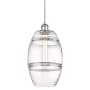 Innovations Lighting Vaz 8" Wide Mini Pendant with Shade Polished Nickel / Clear