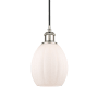 Innovations Lighting Eaton 6" Wide Mini Pendant Matte White / Polished Nickel