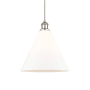 Innovations Lighting Berkshire 12" Wide Pendant Matte White / Polished Nickel