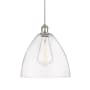 Innovations Lighting Bristol Glass 12" Wide pendant with Shade Polished Nickel / Clear