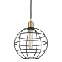 Innovations Lighting Lake Placid 10" Wide Cage Pendant with Shade Satin Gold / Matte Black