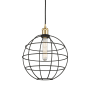 Innovations Lighting Lake Placid 12" Wide Cage Pendant with Shade Satin Gold / Matte Black