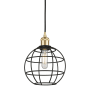 Innovations Lighting Lake Placid 8" Wide Cage Mini Pendant with Shade Satin Gold / Matte Black