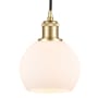 Innovations Lighting Athens 6" Wide Mini Pendant with Shade Satin Gold / Matte White