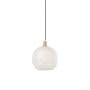 Innovations Lighting White Mouchette 12" Wide Suspension Pendant Satin Gold