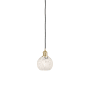 Innovations Lighting White Mouchette 6" Wide Suspension Mini Pendant Satin Gold