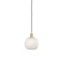 Innovations Lighting White Mouchette 8" Wide Suspension Mini Pendant Satin Gold