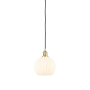 Innovations Lighting White Venetian 8" Wide Suspension Mini Pendant Satin Gold