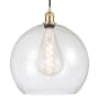 Innovations Lighting Athens 14" Wide pendant with Shade Satin Gold / Seedy