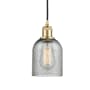 Innovations Lighting Caledonia 5" Wide Mini Pendant Charcoal / Satin Gold