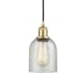 Innovations Lighting Caledonia 5" Wide Mini Pendant Mica / Satin Gold