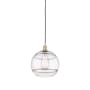Innovations Lighting Rochester 12" Wide Suspension Pendant Satin Gold / Clear