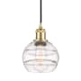 Innovations Lighting Rochester 6" Wide Suspension Mini Pendant Satin Gold / Clear
