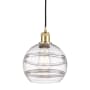 Innovations Lighting Rochester 8" Wide Mini Pendant with Shade Satin Gold / Clear