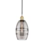 Innovations Lighting Vaz 6" Wide Mini Pendant with Shade Satin Gold / Light Smoke