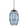 Innovations Lighting Vaz 8" Wide Mini Pendant with Shade Satin Gold / Princess Blue