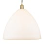 Innovations Lighting Bristol Glass 16" Wide pendant with Shade Satin Gold / Matte White