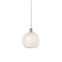 Innovations Lighting White Mouchette 10" Wide Suspension Pendant Brushed Satin Nickel