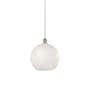Innovations Lighting White Mouchette 12" Wide Suspension Pendant Brushed Satin Nickel