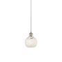 Innovations Lighting White Mouchette 6" Wide Suspension Mini Pendant Brushed Satin Nickel