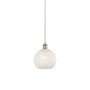 Innovations Lighting White Mouchette 8" Wide Suspension Mini Pendant Brushed Satin Nickel