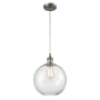 Innovations Lighting Large Athens 10" Wide Mini Pendant - Cord Suspension Brushed Satin Nickel / Clear