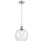 Innovations Lighting Large Athens 10" Wide Mini Pendant - Cord Suspension Brushed Satin Nickel / Seedy