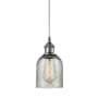 Innovations Lighting Caledonia Single Light 5" Wide Mini Pendant Brushed Satin Nickel / Mica