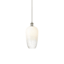 Innovations Lighting Brookhaven Flute 7" Wide Mini Pendant Brushed Satin Nickel / Opal