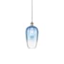 Innovations Lighting Brookhaven Flute 7" Wide Mini Pendant Brushed Satin Nickel / Sapphire Blue