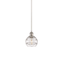 Innovations Lighting Rochester 6" Wide Suspension Mini Pendant Brushed Satin Nickel / Clear
