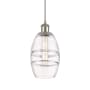 Innovations Lighting Vaz 6" Wide Mini Pendant with Shade Brushed Satin Nickel / Clear