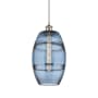 Innovations Lighting Vaz 8" Wide Mini Pendant with Shade Brushed Satin Nickel / Princess Blue