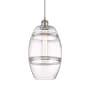 Innovations Lighting Vaz 8" Wide Mini Pendant with Shade Brushed Satin Nickel / Clear