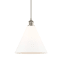 Innovations Lighting Berkshire 12" Wide Pendant Matte White / Brushed Satin Nickel